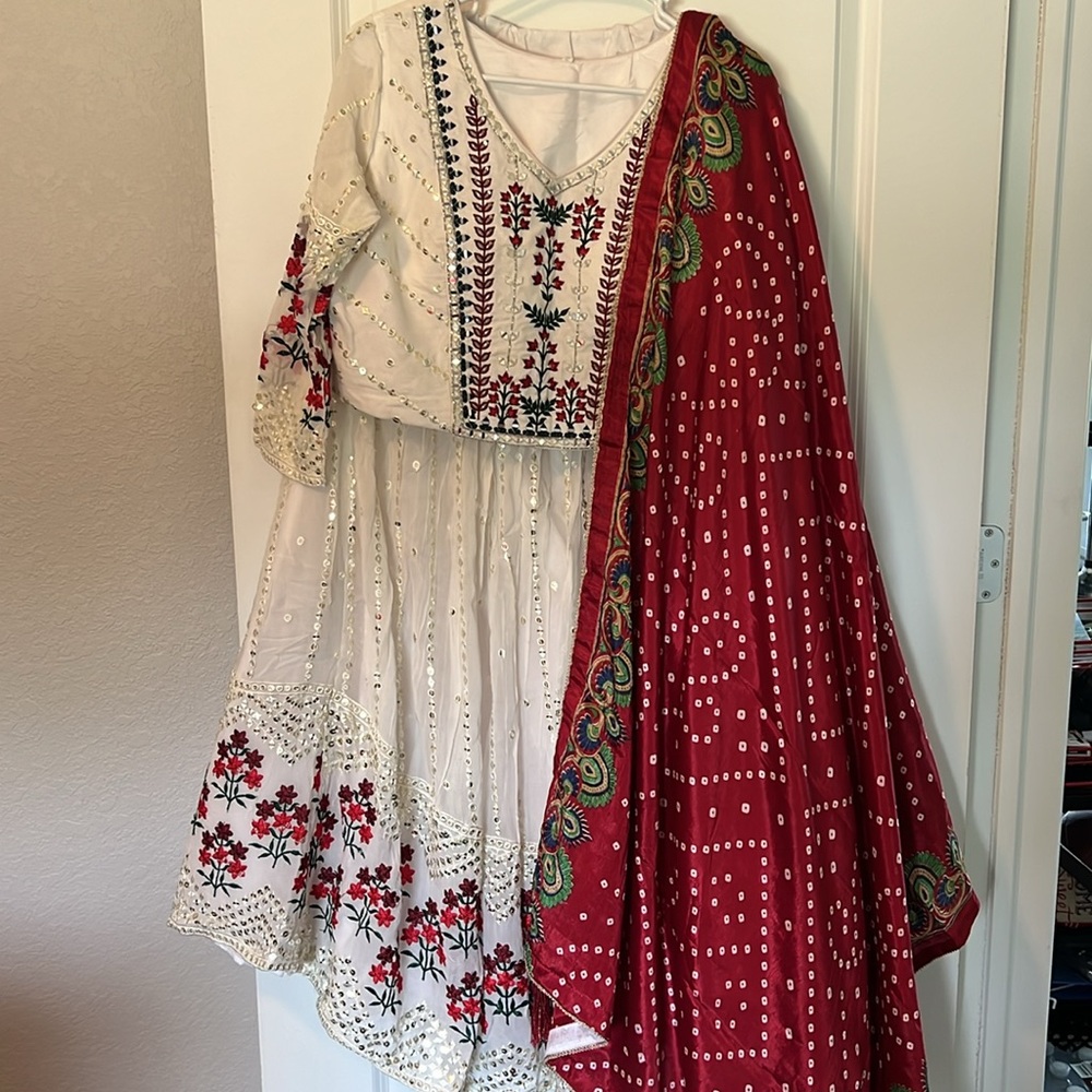 White chaniya choli